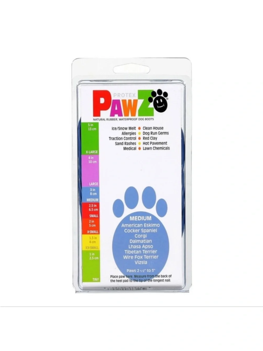PAWZ Blue Rubber Dog Boots - Medium